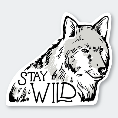Wolf Stay Wild Sticker: 3.71
