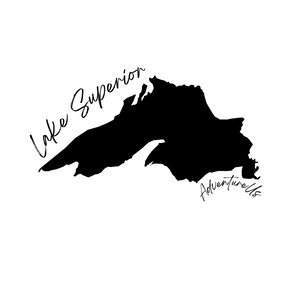 Classy Lake Superior design copywrite 2023 AdventureUs in Washburn WI.
