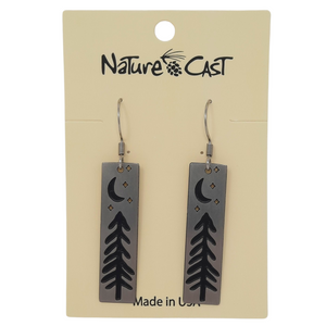 Add a little sparkle to your look with these handcrafted, nature-inspired earrings.  Made in the USA Hypoallergenic posts Measures 3/8" wide by 11/16" long