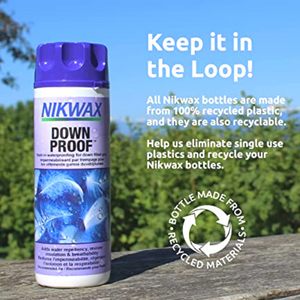Easy to use, safe, high performance wash-in waterproofing for down filled clothing and gear.