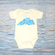 Load image into Gallery viewer, Hand Screen printed Lake Superior Baby Onesies are sure to be a treasured gift!