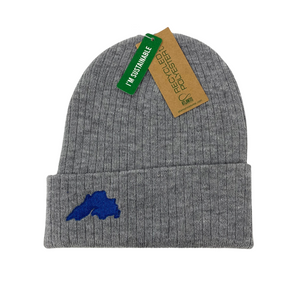 Grey - Lake Superior Embroidered Knit Beanie