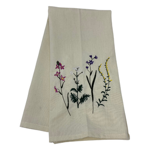 Flower Garden - Embroidered Tea Towel