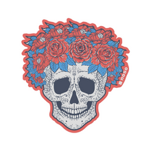Load image into Gallery viewer, Skull Floral Wreath - Stick On NOSO Patch