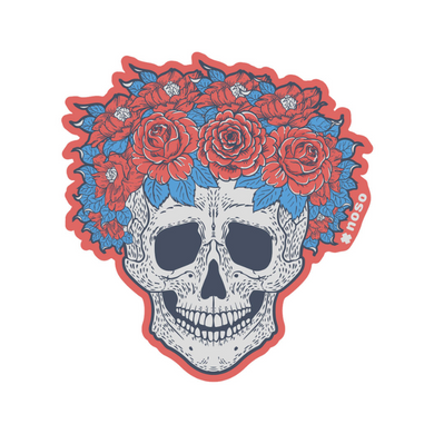 Skull Floral Wreath - Stick On NOSO Patch