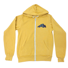 Load image into Gallery viewer, Evoke the sense of peace, wonder &amp; inspiration of the great outdoors.  Beautifully Embroidered on the shores of Lake Superior by AdventureUs Eco-Friendly Water Based Ink Cozy, Sponge Fleece Unisex Fit Materials: Preshrunk -52/48 airlume combed and ring-spun cotton/polyester fleece made by Bella &amp; Canvas