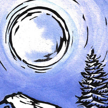 Load image into Gallery viewer, Illumination - Moonset at Dawn Greeting Note Card