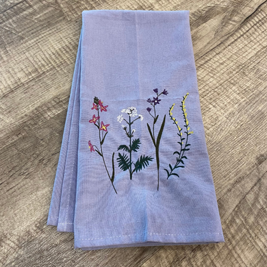 Flower Garden - Embroidered Tea Towel