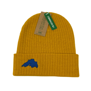 Mustard - Lake Superior Embroidered Knit Beanie