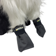 Load image into Gallery viewer, Water and abrasion resistant booties with soft elastic for a secure fit. Coruda® fabric for excellent abrasion and tear resistance. Ideal for cold, wet or snowy weather or to protect paw injuries. For extra cozy warmth, layer with our Fleece Pet Booties. Made by AdventureUs in Washburn, WI
