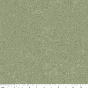 National Parks Topographic Green - By the Yard