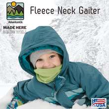 Load image into Gallery viewer, Look good and protect your neck and face from the cold and wind with a super soft Neck Gaiter made in the USA by AdventureUs in Washburn Wisconsin.  Made with high quality, pill-resistant Micro Fleece to keep you warm and dry during cold weather and winter adventures. Neck warmers are a must-have addition to your cold weather layers.