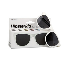 Load image into Gallery viewer, Hipster Kid Sunglasses in White are polarized, 100% UVA/UVB protection and durable for all of your adventures.