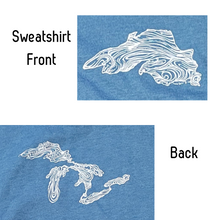 Load image into Gallery viewer, Lake Superior Zip Up Hooded Sweatshirt - Deep Heather Teal - Three Sisters Studio