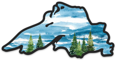 Woods and Water Lake Superior Sticker