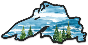 Woods and Water Lake Superior Sticker