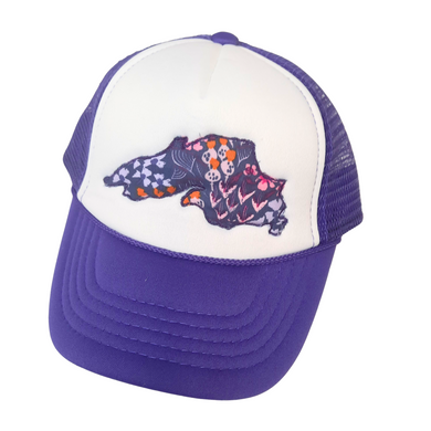 Lake Superior Trucker Hat - Purple Floral - Infant