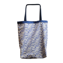 Load image into Gallery viewer, Shop in style with this classy 100% Cotton Tote Bags. Great for heading to the library, yoga, shopping, or to keep your projects contained.  Size: 16&quot; wide x 17&quot; long x 4&quot; gusseted bottom Materials: 100% cotton with cotton liner and webbing. USA Made in Washburn, Wisconsin 