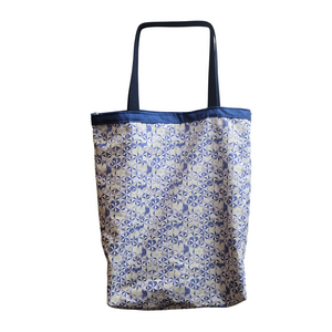 Shop in style with this classy 100% Cotton Tote Bags. Great for heading to the library, yoga, shopping, or to keep your projects contained.  Size: 16" wide x 17" long x 4" gusseted bottom Materials: 100% cotton with cotton liner and webbing. USA Made in Washburn, Wisconsin 