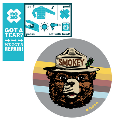 Smokey the Bear Vibes Circle - Stick On NOSO Patch