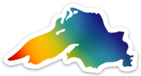 Rainbow Lake Superior Sticker