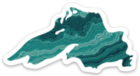 Teal Agate Lake Superior Sticker