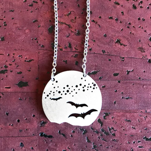 Bat & Stars Stainless Steel Necklace