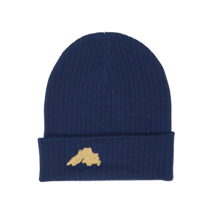 Navy - Lake Superior Embroidered Knit Beanie