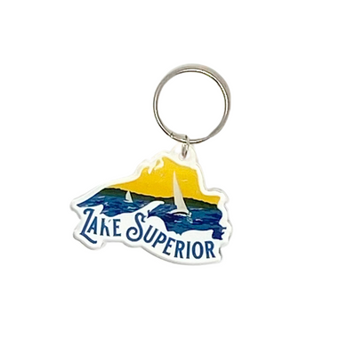 Sailing Lake Superior Keychain