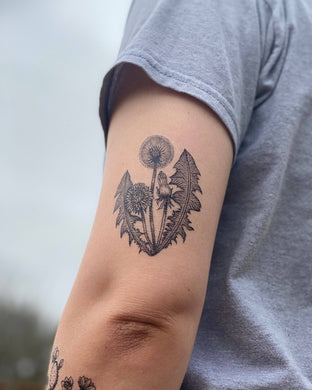 Dandelion Flower Temporary Tattoo