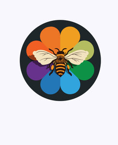 BEE for Pride Rainbow Flower - Sticker