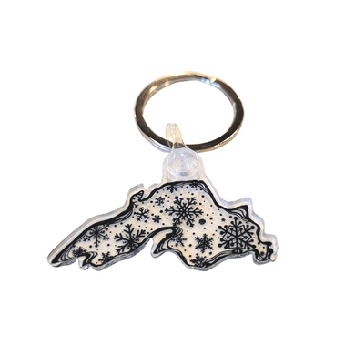 Show off your love of a wintery Lake Superior with this beautiful keychain. Designed by a Wisconsin artist, made in USA.