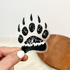 Bear Paw Nature Clear Sticker