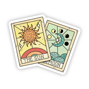 The Sun & "The Moon" Tarot Card Sticker