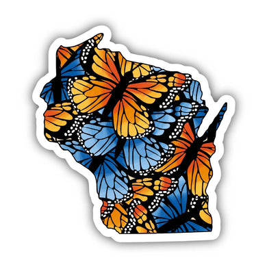 Wisconsin Butterfly Pattern Sticker