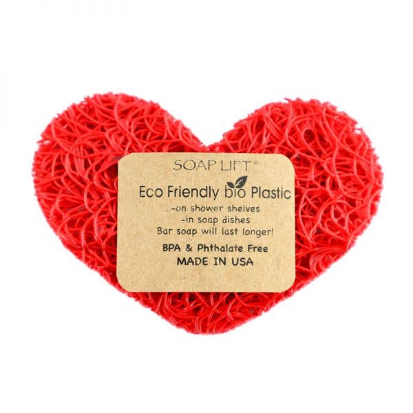 This Eco-friendly, USA Made soap lift gives your soap an attractive look while adding longevity. Helps your bar of soap last longer and not stick to the soap dish or shower shelf Eco-friendly USA Made BPA and Phthalate Free Bio-Plastic.