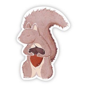 Squirrel with Acorn Sticker