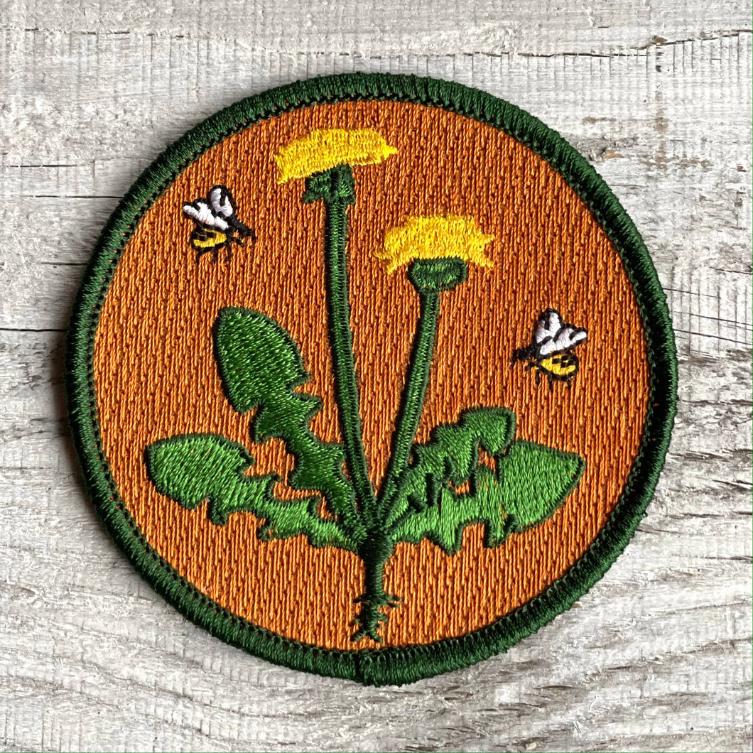 Dandelion Circle Embroidered Patch