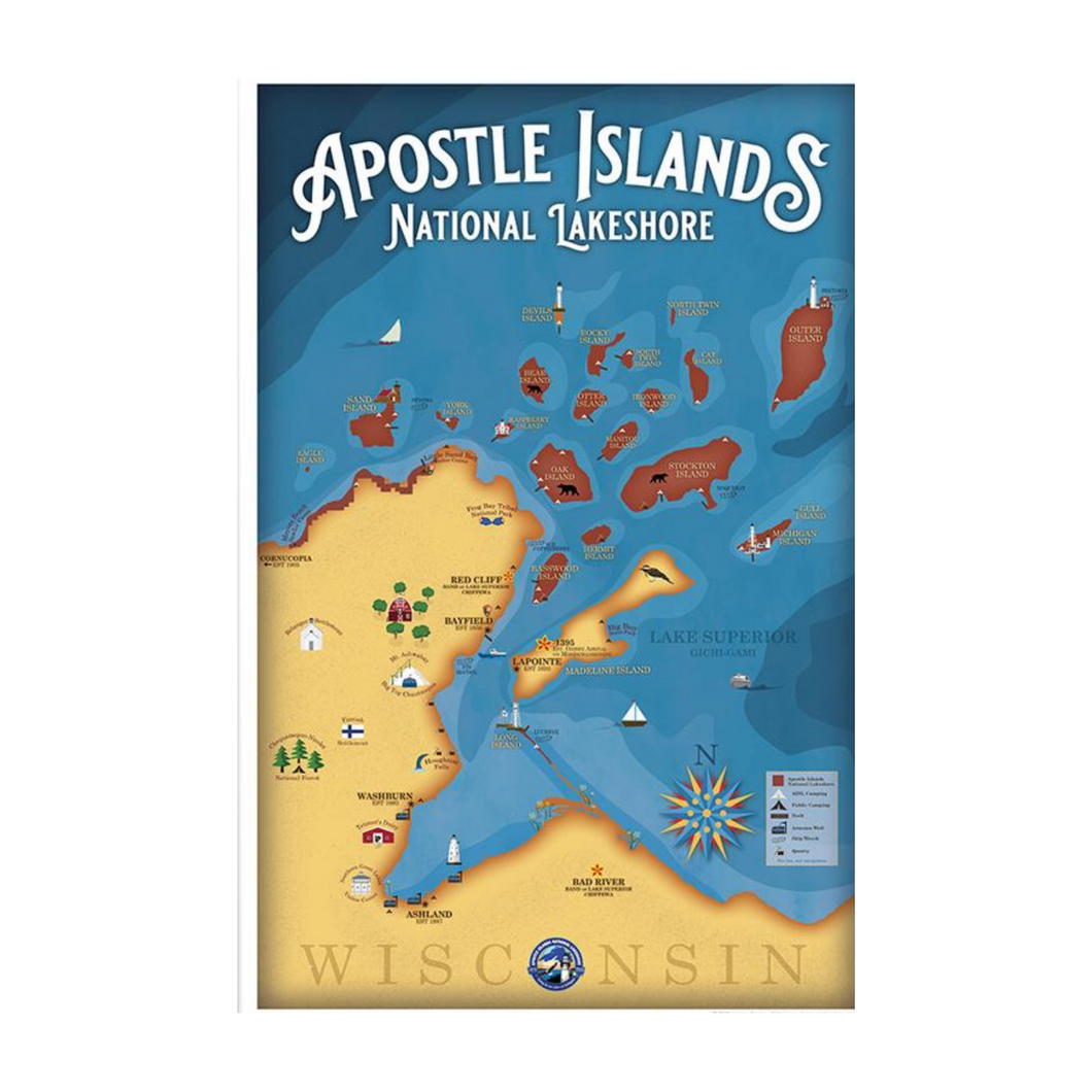 Apostle Islands Map Card