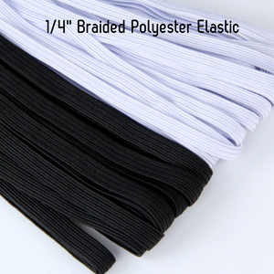 Elastic- 1/4" Braided Polyester- 1 Yard