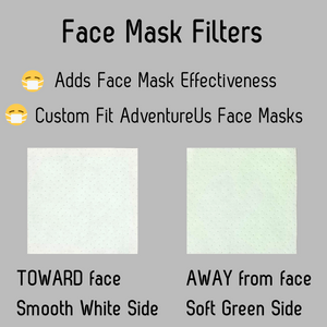 Face Mask Filters provide added filtration effectiveness.