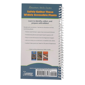 This Adventure Skills Guide is the perfect companion to learn to identify, collect and prepare wild edibles! Pocket Size 4.25" x 7.5" Laminated Easy to Follow Identification
