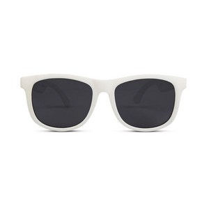 Hipster Kid Sunglasses in White Polarized are polarized, 100% UVA/UVB protection and durable for all of your adventures.