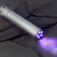 Load image into Gallery viewer, UV Flashlights are great for rock hunting, quick cure Gear Aid Field Repair, and more!