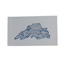 Load image into Gallery viewer, Got holes?  Need to add flair? These hand screen printed Lake Superior sew on patches are backed with a stretch fusible to make adding a patch easy.  Go head, put a lake on it!