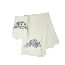 Load image into Gallery viewer, The perfect wedding, housewarming, or anytime gift.  Beautifully Hand Screen Printed Lake Superior Tea Towels from Washburn Wisconsin Artist Three Sisters Studio.