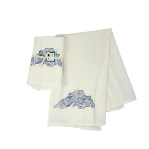 The perfect wedding, housewarming, or anytime gift.  Beautifully Hand Screen Printed Lake Superior Tea Towels from Washburn Wisconsin Artist Three Sisters Studio.