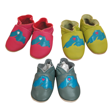 Wee-Kicks are handcrafted toddler shoes made from quality leather. These Lake Superior shoes are perfect for any lake lover and adventurer in your life!