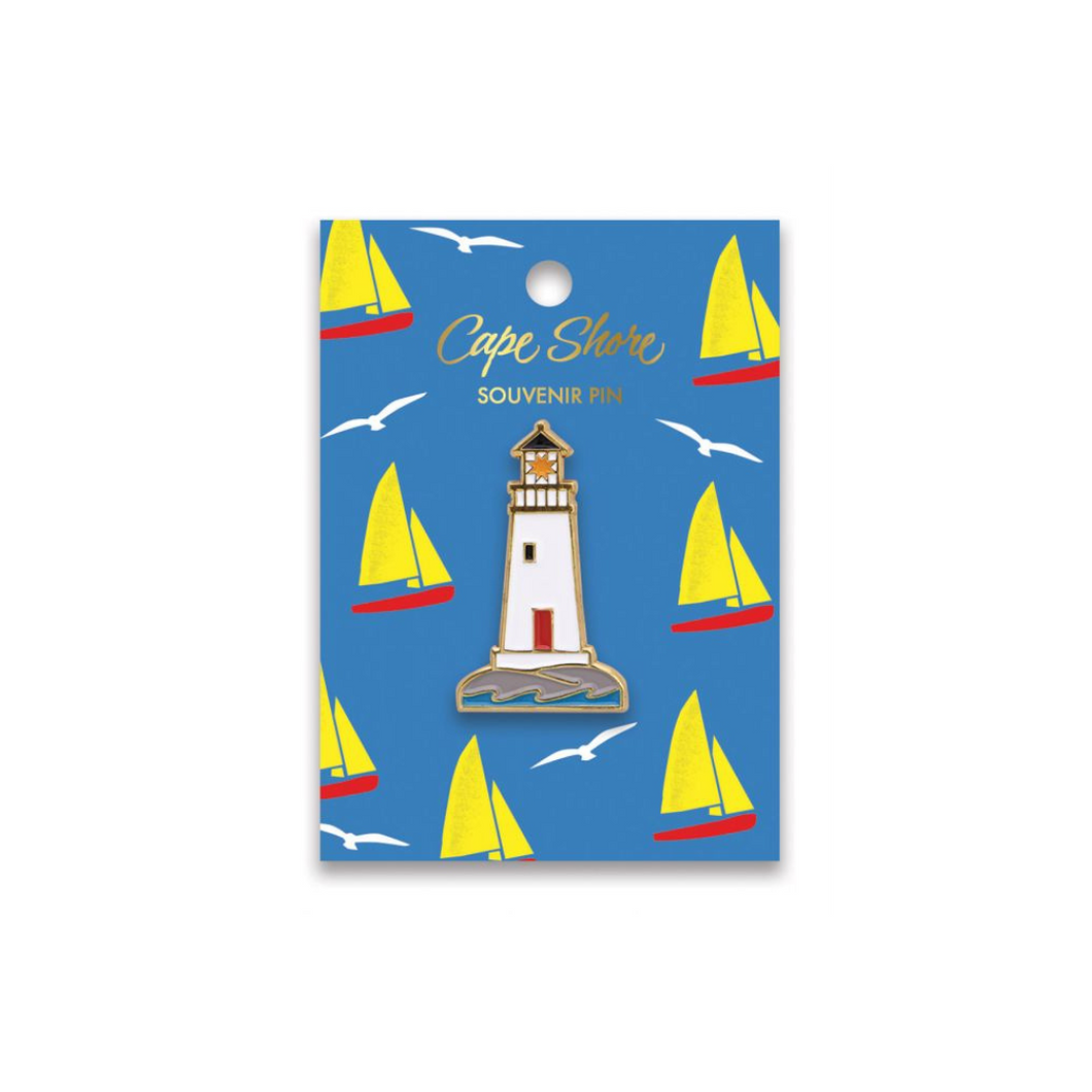 Perfect for adding a little flair to jacket, hats, backpacks, or lapels. Lighthouse Enamel Pin - Cape Shore