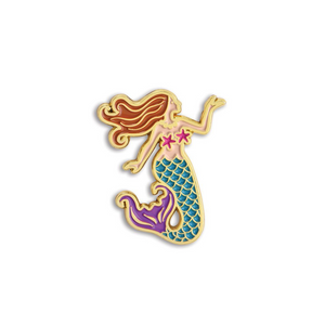Perfect for adding a little flair to jacket, hats, backpacks, or lapels.  Mermaid Enamel Pin - Cape Shore